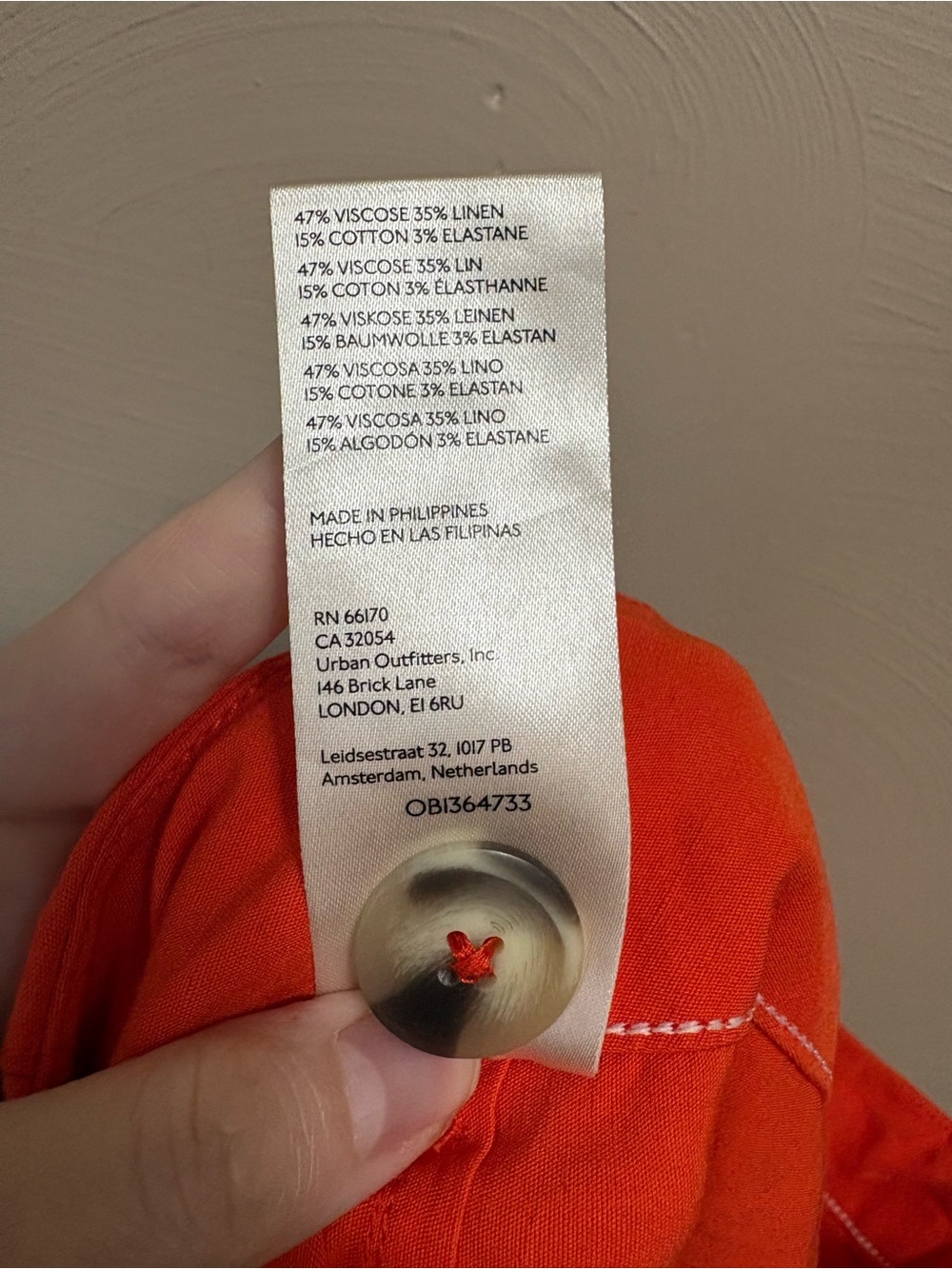 Anthropologie Maeve The Colette Cropped Wide-Leg Trousers Orange Red Size 31 - Picture 13 of 13
